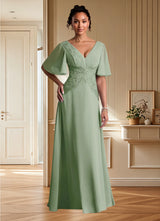 Augday Milliat A-Line Lace Chiffon Dress