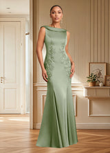 Augday Franny Sheath Lace Stretch Satin Dress