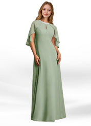 Augday Winnifred A-Line Beaded Chiffon Dress