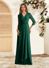 Augday Mayfield A-Line Pleated Chiffon Dress