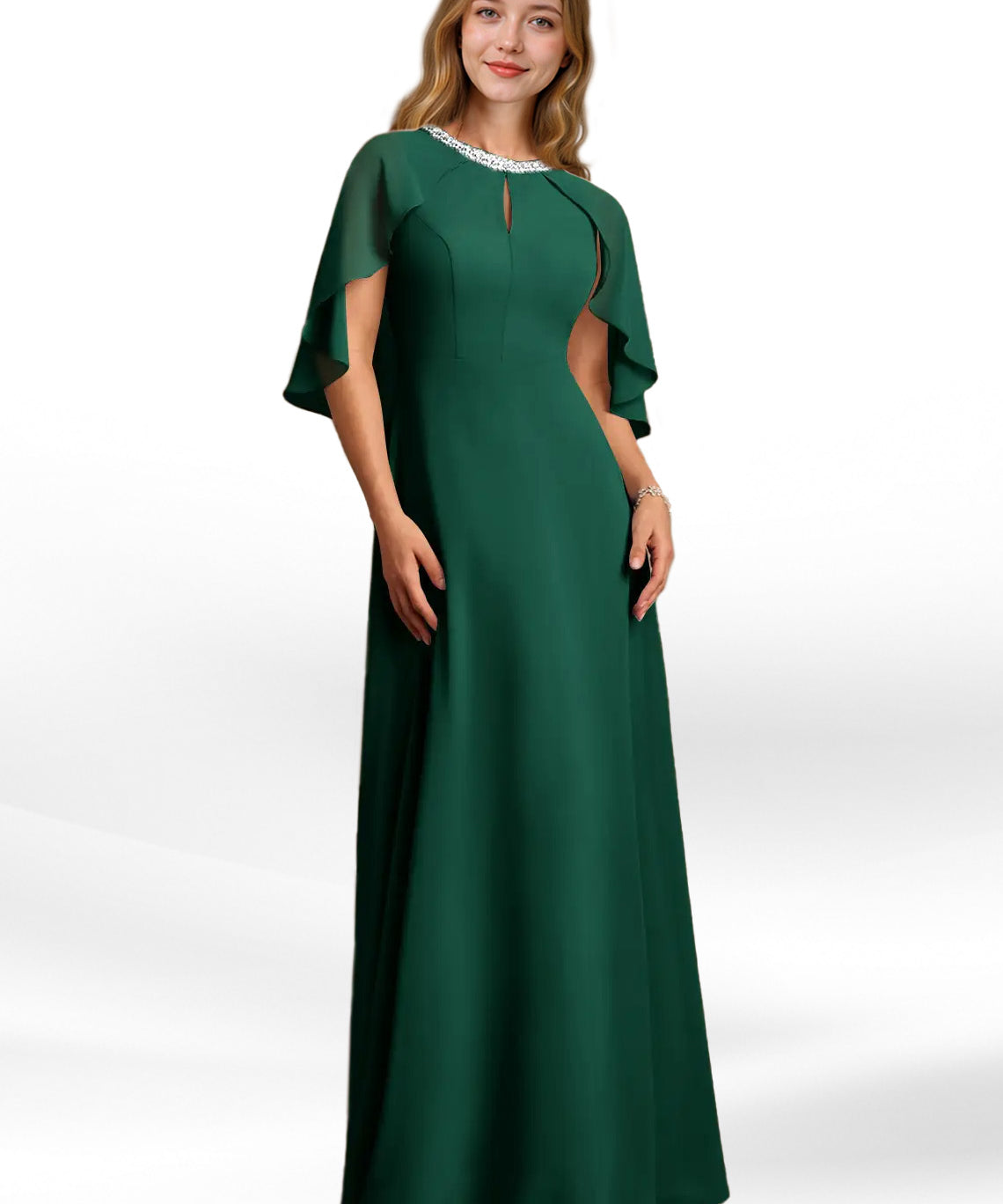 Augday Winnifred A-Line Beaded Chiffon Dress