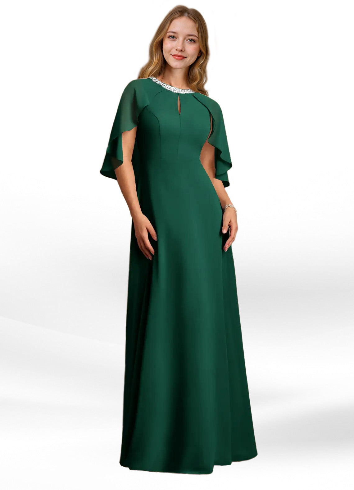 Augday Winnifred A-Line Beaded Chiffon Dress