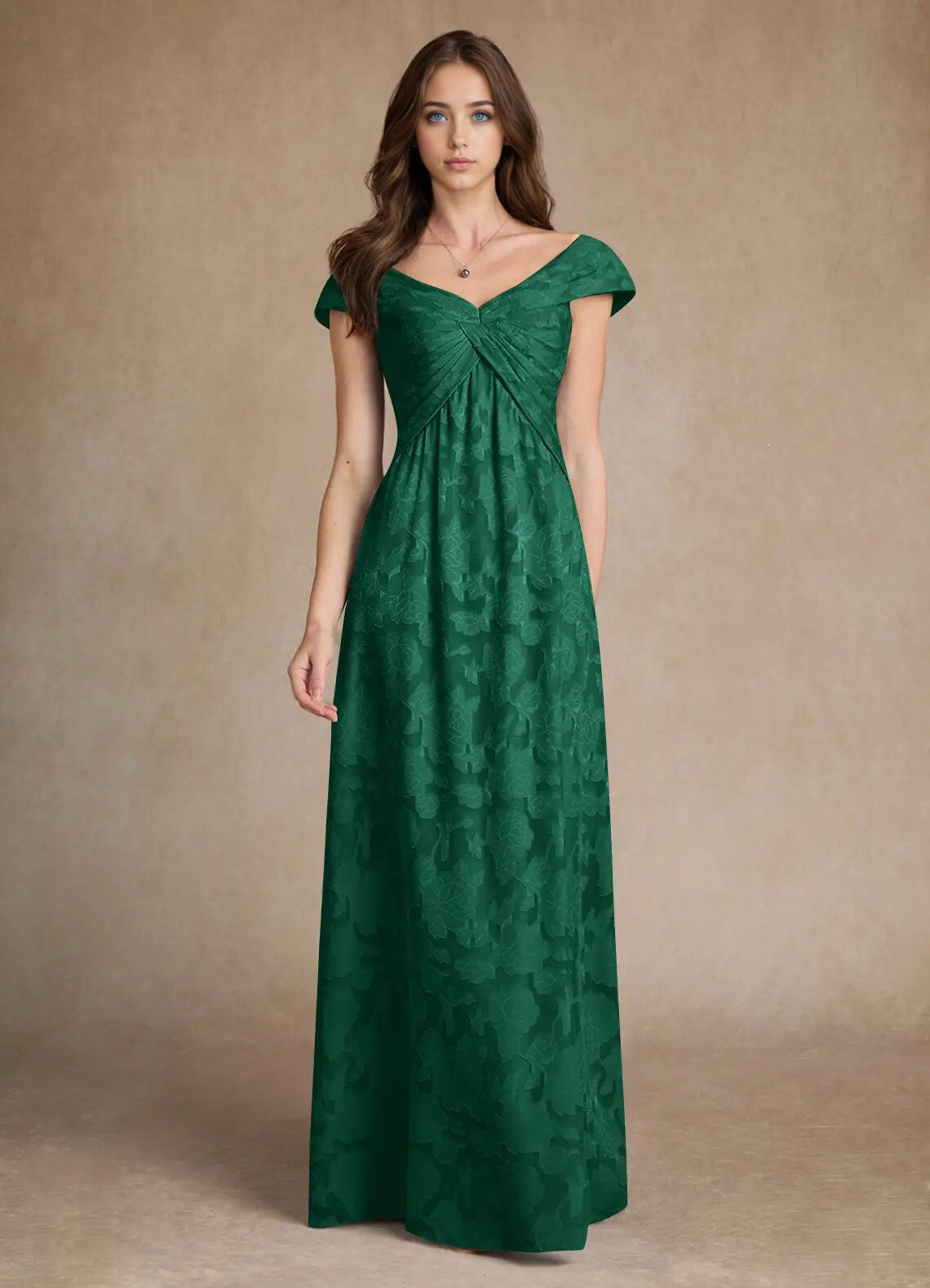 Augday Myrtle A-Line Pleated Floral Burnout Dress