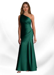 Augday Haifa Mermaid One Shoulder Stretch Satin Dress