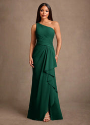 Augday Floy Sheath One Shoulder Chiffon Dress