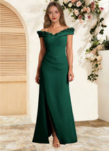 Augday Jettie Sheath Pleated Chiffon Dress