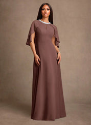 Augday Winnifred A-Line Beaded Chiffon Dress