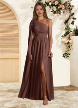 Augday Lancaster A-Line One Shoulder Chiffon Dress