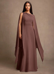 Augday Liddie A-Line Pleated Chiffon Dress