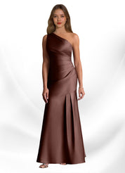 Augday Haifa Mermaid One Shoulder Stretch Satin Dress