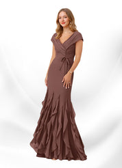 Augday Bailora Mermaid Ruched Chiffon Dress