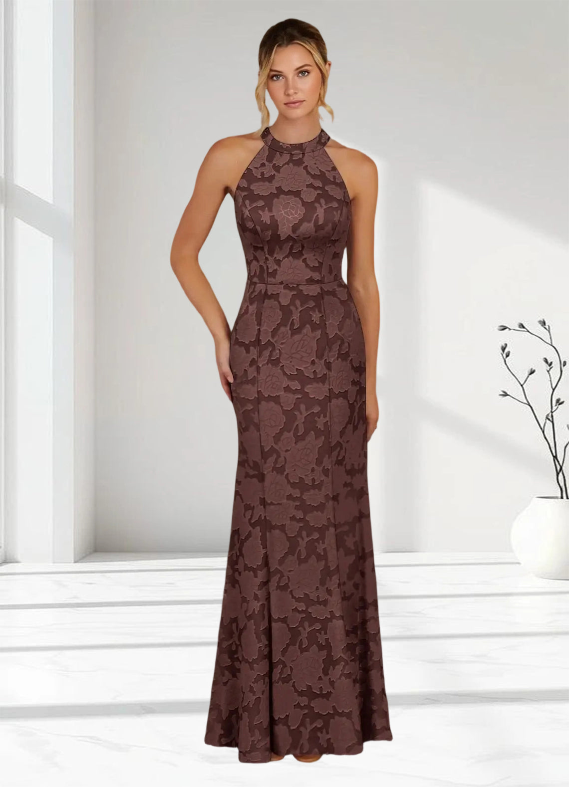 Augday Tyra Mermaid Floral Burnout Dress