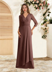 Augday Mayfield A-Line Pleated Chiffon Dress