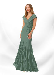 Augday Bailora Mermaid Ruched Chiffon Dress