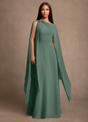Augday Liddie A-Line Pleated Chiffon Dress
