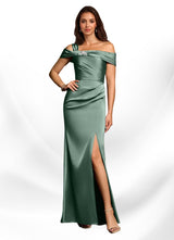 Augday Altonia Mermaid Off the Shoulder Stretch Satin Dress