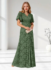 Augday Emmeline Pleated Floral Burnout Dress