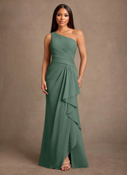 Augday Floy Sheath One Shoulder Chiffon Dress