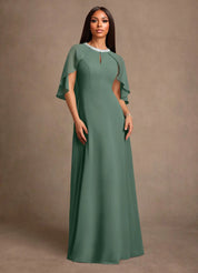 Augday Winnifred A-Line Beaded Chiffon Dress