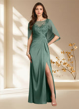 Augday Hera A-Line Lace Stretch Satin Dress