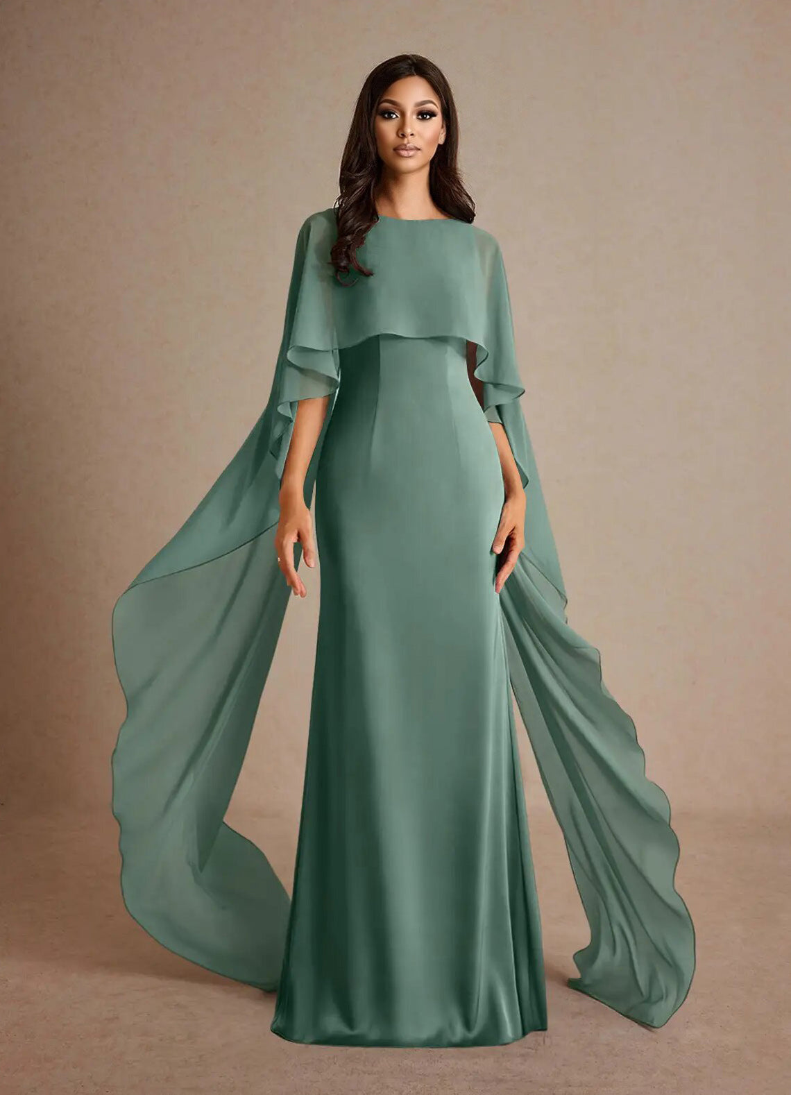 Augday Milfred Sheath Boatneck Stretch Satin Dress