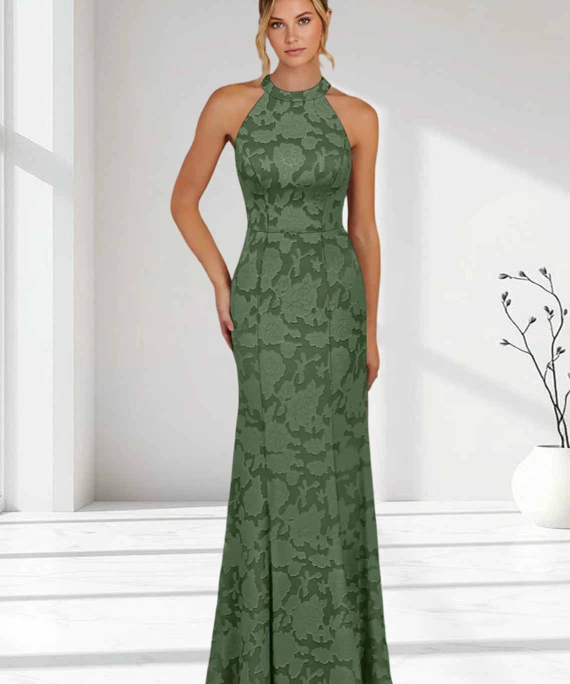 Augday Tyra Mermaid Floral Burnout Dress