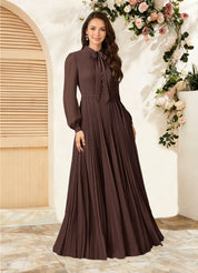 Augday Adellah A-Line Pleated Chiffon Dress