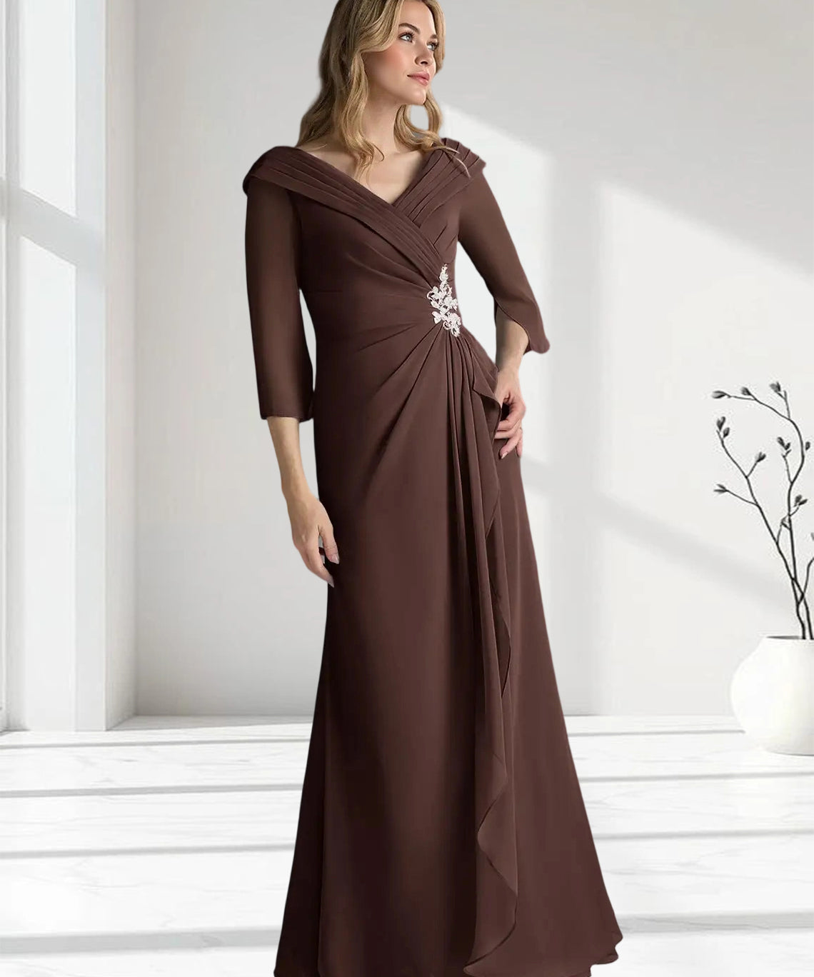 Augday Jaycee A-Line Chiffon Dress
