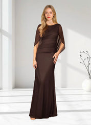 Augday Belladonna Mermaid Scoop Pleated Mesh Dress