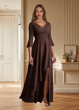 Augday Eire A-Line Pleated Chiffon Dress