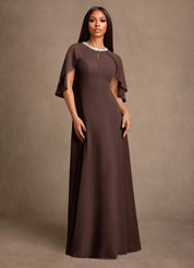 Augday Winnifred A-Line Beaded Chiffon Dress