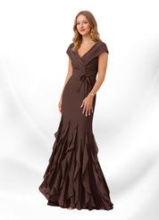 Augday Bailora Mermaid Ruched Chiffon Dress