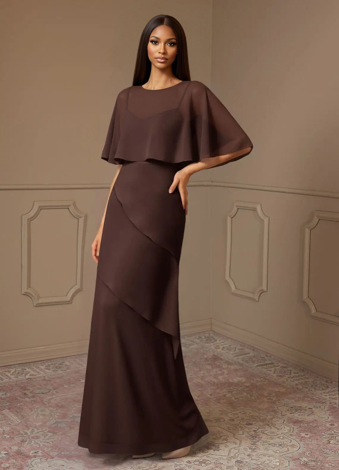 Augday Bowie A-Line Chiffon Dress