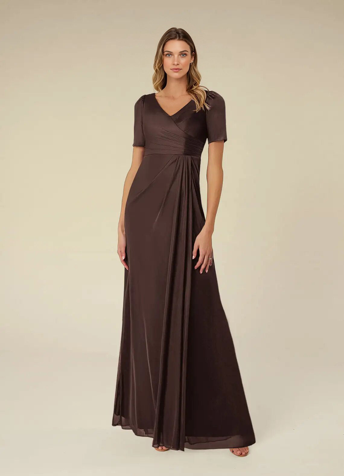 Augday Bessie A-Line Pleated Mesh Dress