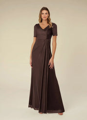 Augday Bessie A-Line Pleated Mesh Dress
