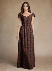 Augday Myrtle A-Line Pleated Floral Burnout Dress