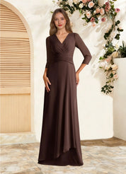 Augday Mayfield A-Line Pleated Chiffon Dress