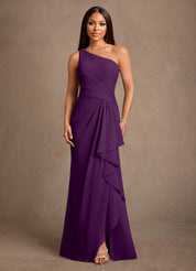 Augday Floy Sheath One Shoulder Chiffon Dress