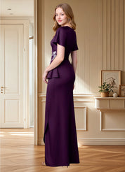 Augday Robins A-Line Pleated Stretch Satin Dress
