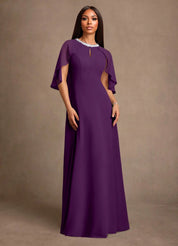 Augday Winnifred A-Line Beaded Chiffon Dress
