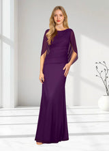 Augday Belladonna Mermaid Scoop Pleated Mesh Dress