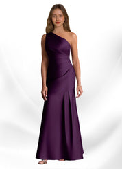 Augday Haifa Mermaid One Shoulder Stretch Satin Dress