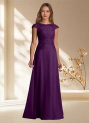 Augday Christi A-Line Lace Chiffon Dress