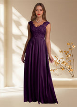 Augday Amethyst A-Line Lace Dress