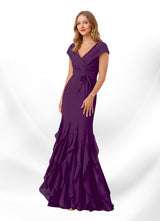 Augday Bailora Mermaid Ruched Chiffon Dress