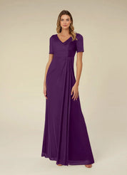 Augday Bessie A-Line Pleated Mesh Dress