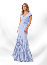 Augday Bailora Mermaid Ruched Chiffon Dress
