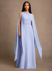 Augday Liddie A-Line Pleated Chiffon Dress