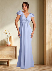 Augday Louella Pleated Chiffon Dress