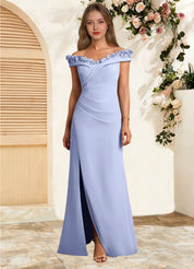 Augday Jettie Sheath Pleated Chiffon Dress